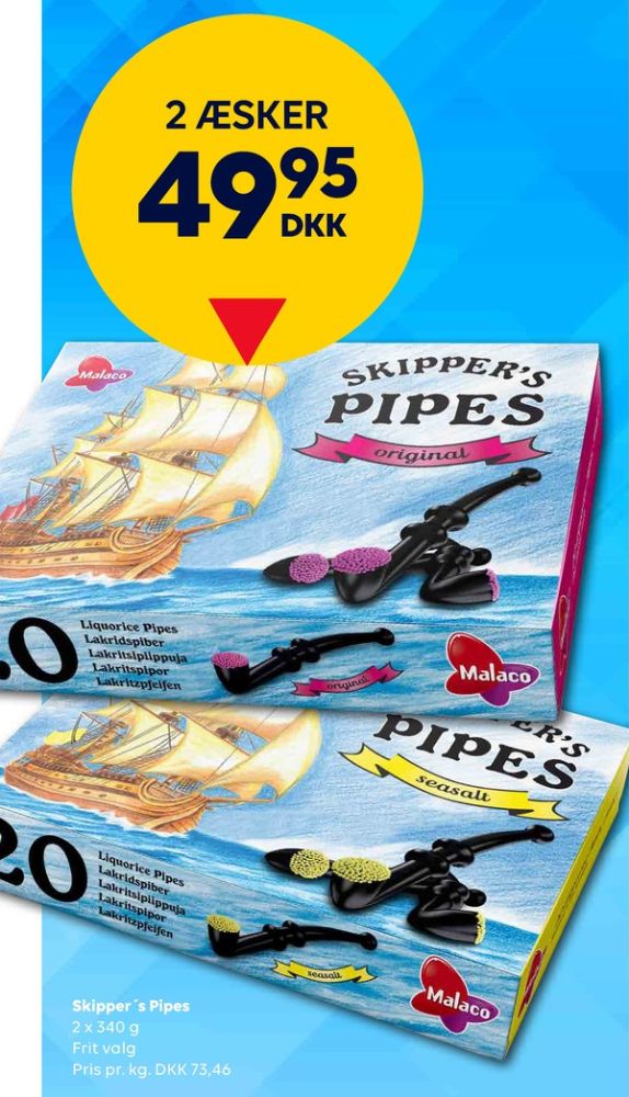 Skippers Pipes, Lakridspiber Seasalt
