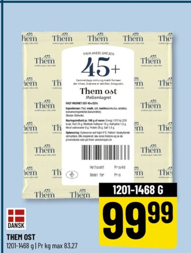 Them Ost, Skæreost Mellemlagret