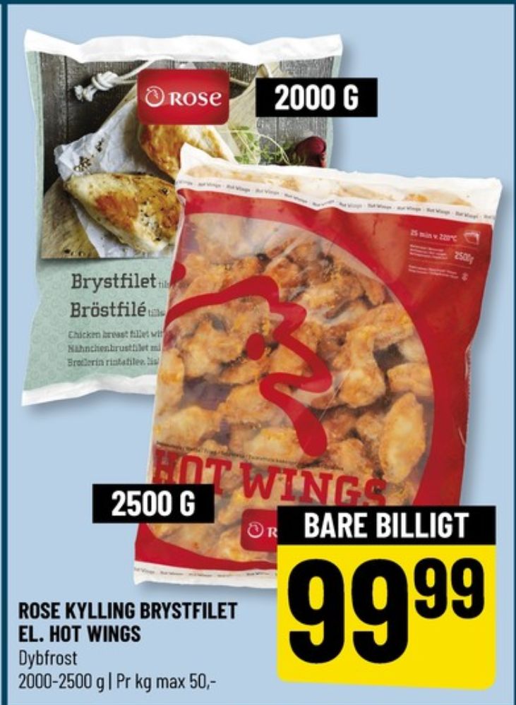 Rose, Kyllingebrystfilet