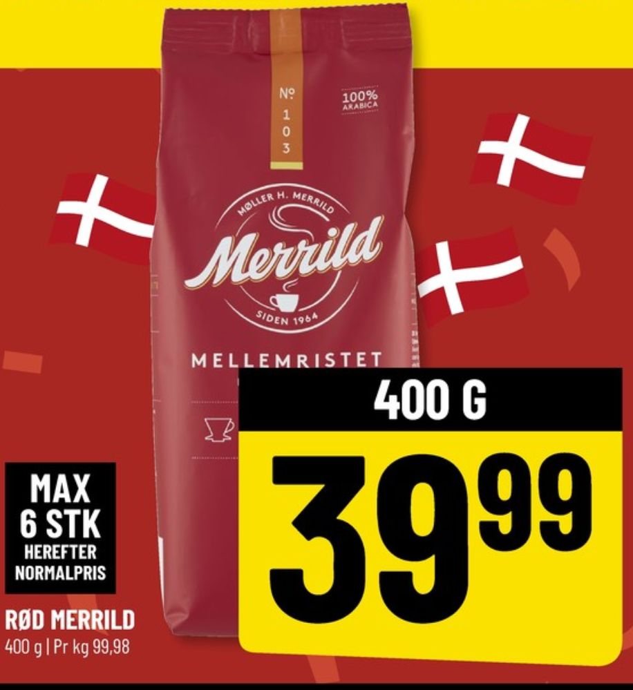 Merrild Mellemristet, Kaffe Formalet