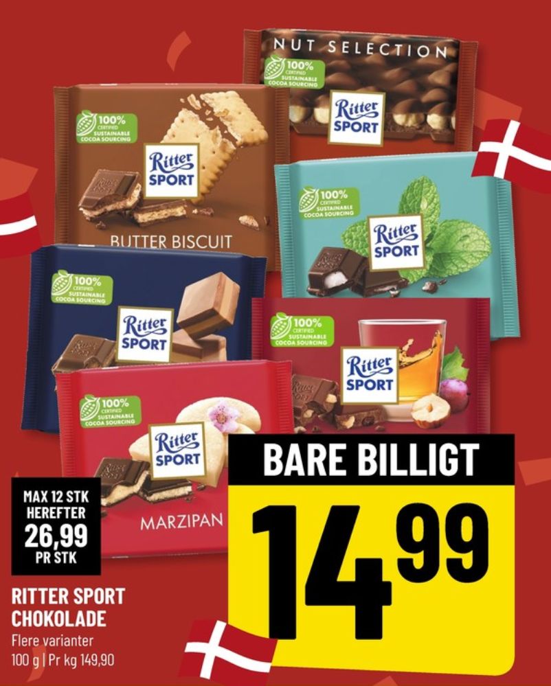 Ritter Sport, Chokoladeplade Hazelnuts