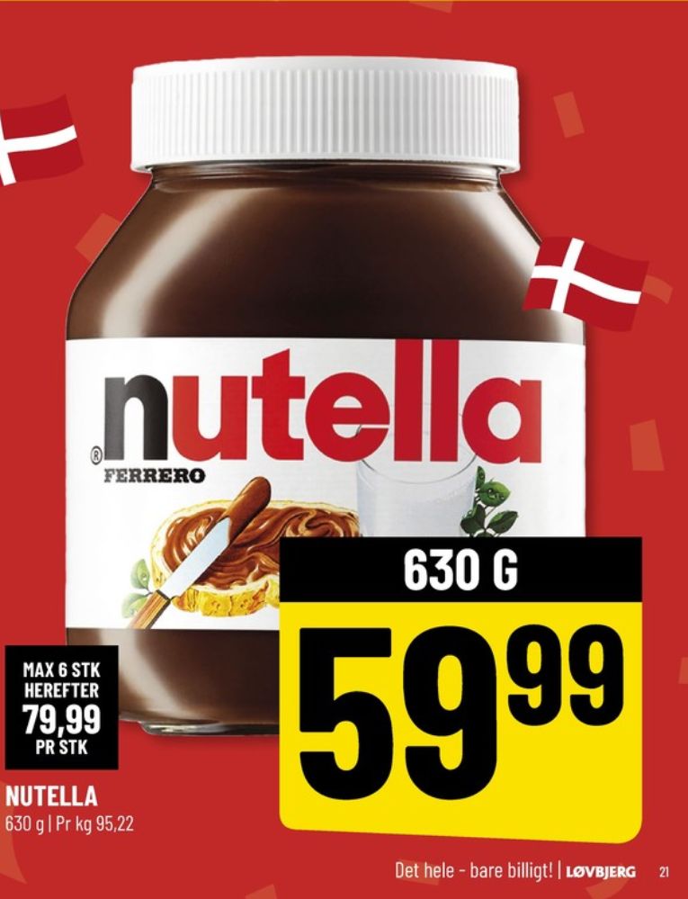 Nutella, Smørepålæg