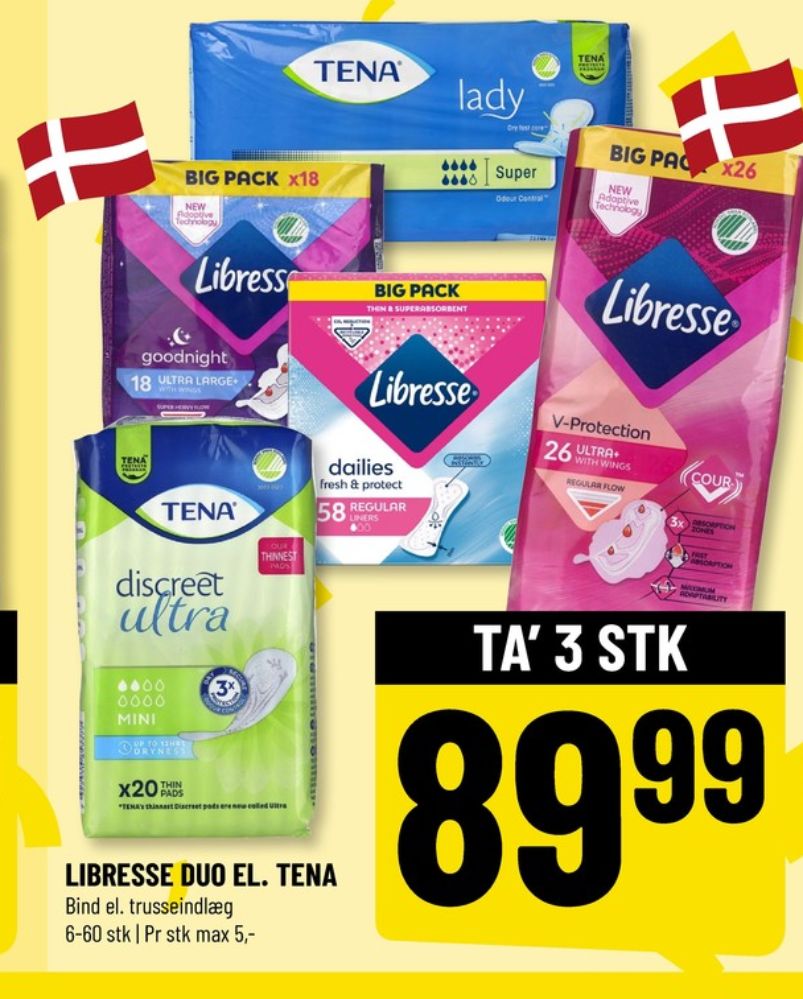 Tena, Trusseindlæg