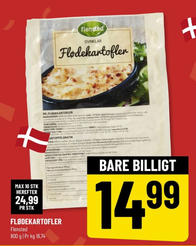 Flensted, Flødekartofler