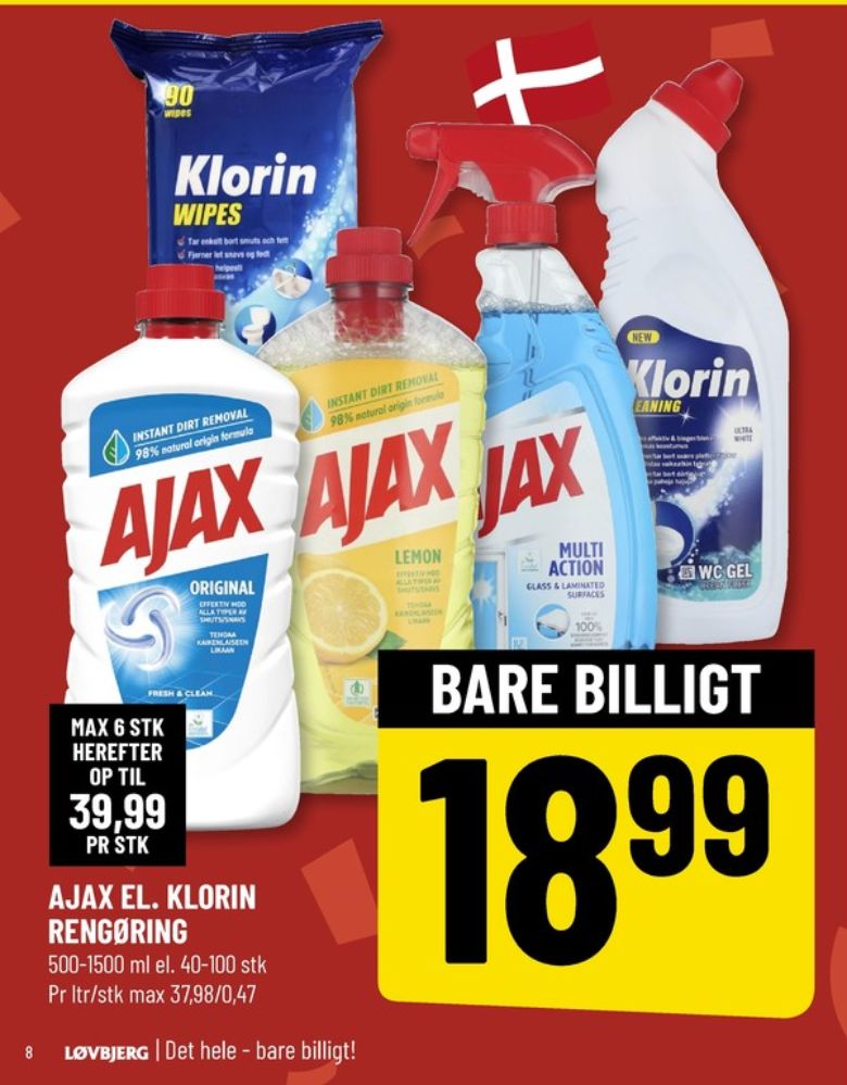 Klorin, Wipes