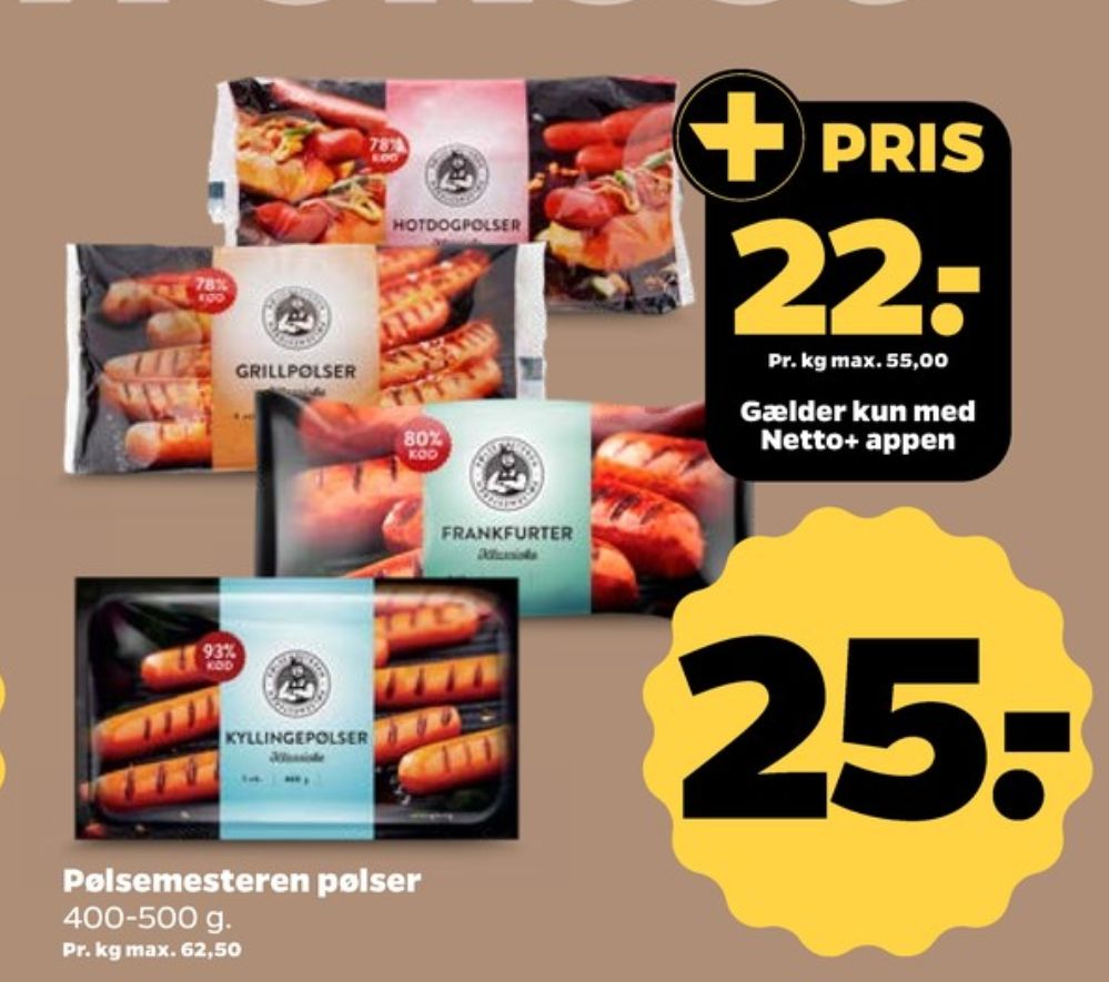 Pølsemesteren, Hotdogpølser