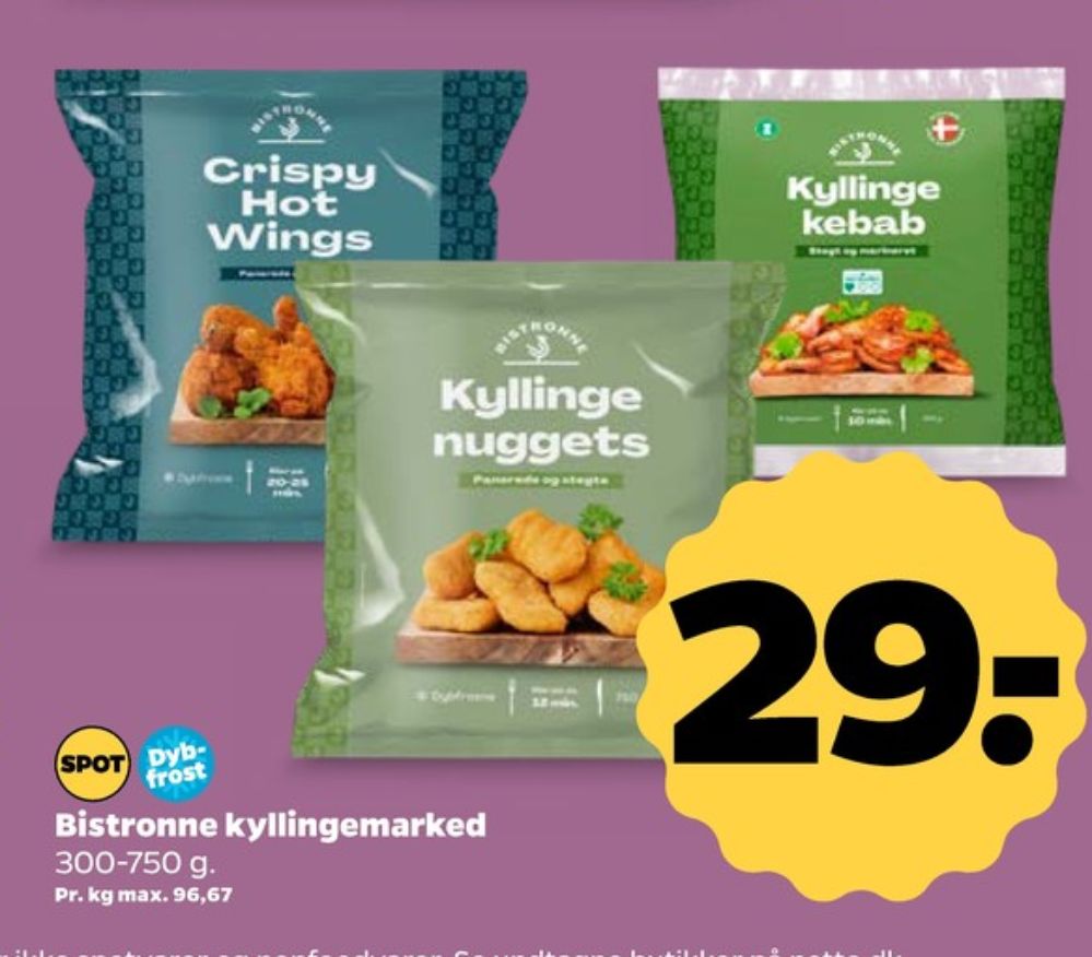 Bistronne, Kyllingenuggets