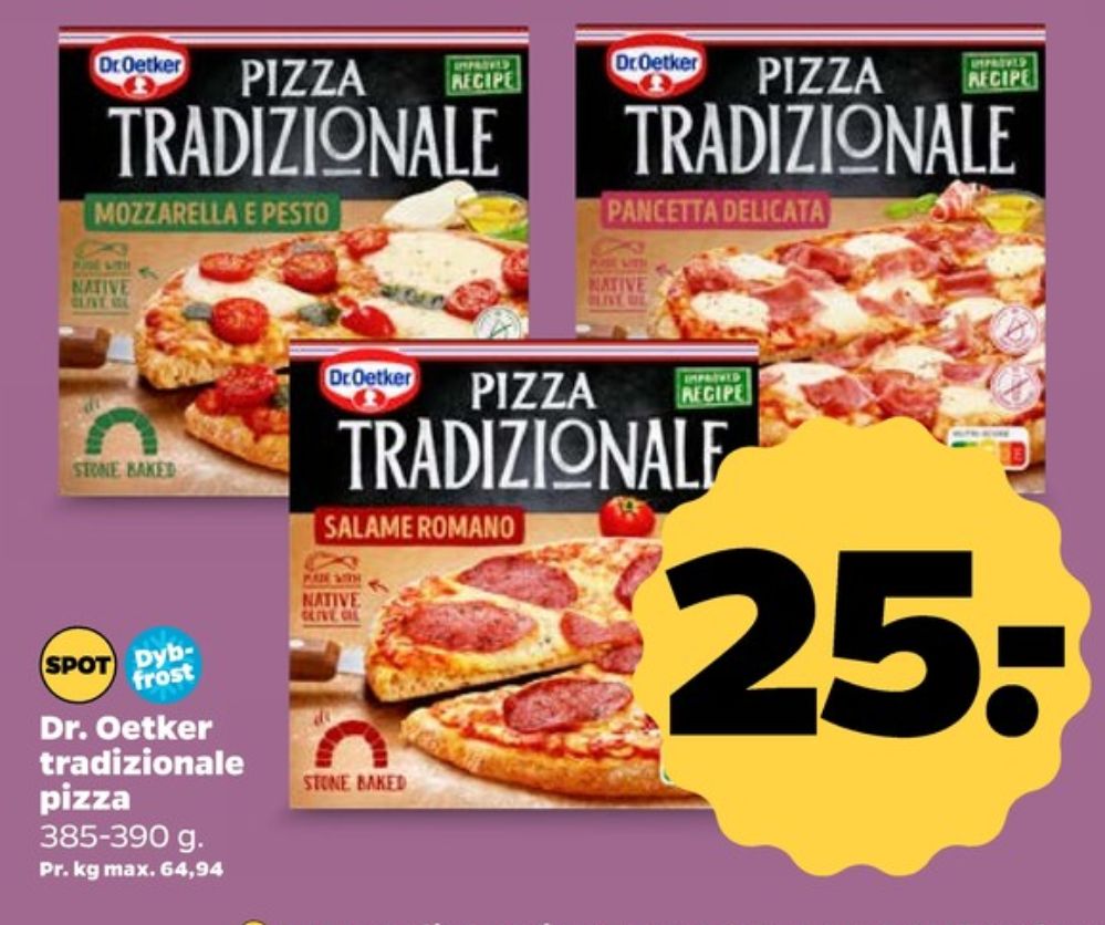 Tradizionale, Pancetta Delicata Pizza