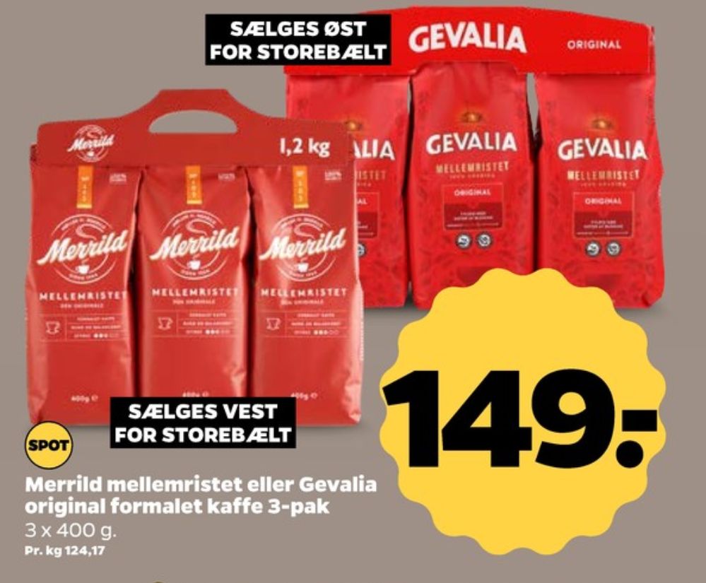 Gevalia Original, Kaffe Formalet