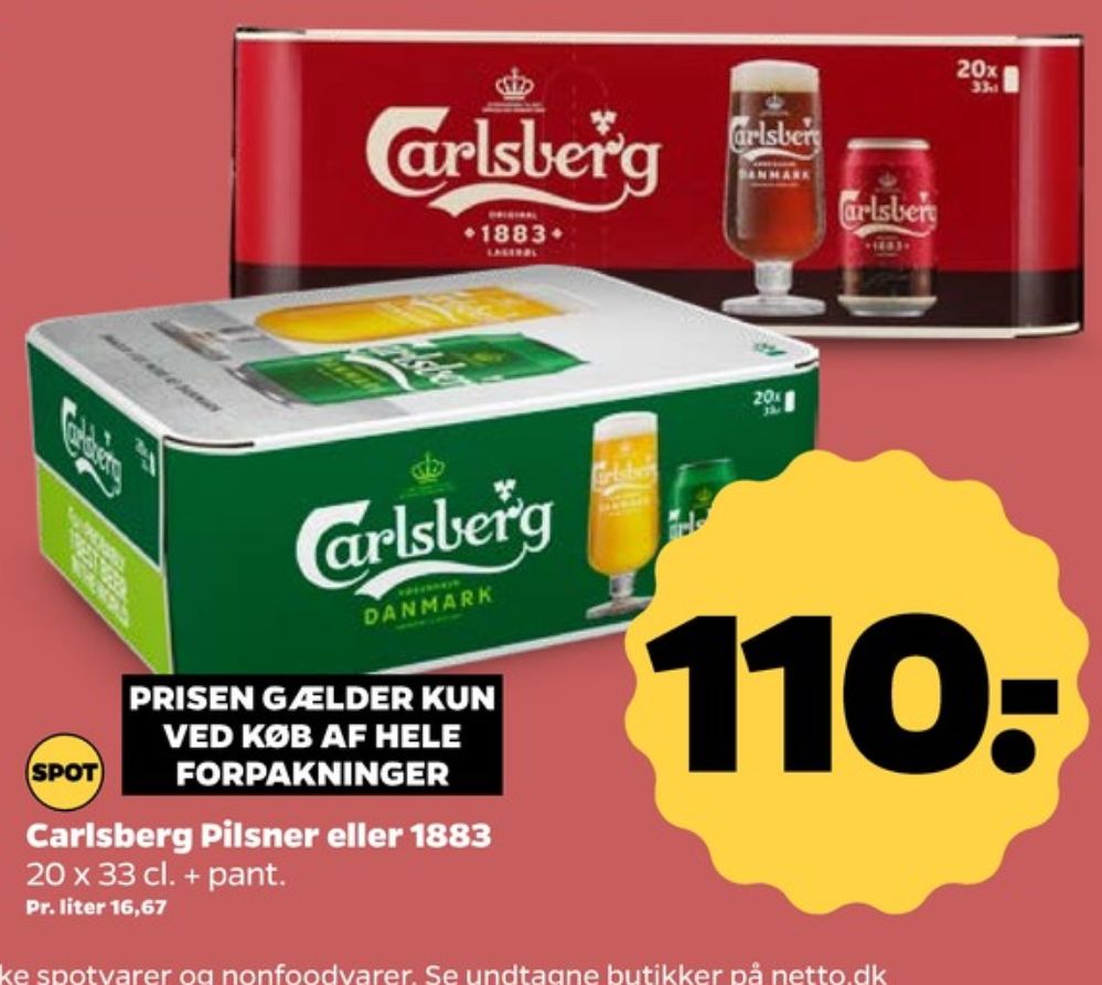 Carlsberg Pilsner, Øl 20 pk.