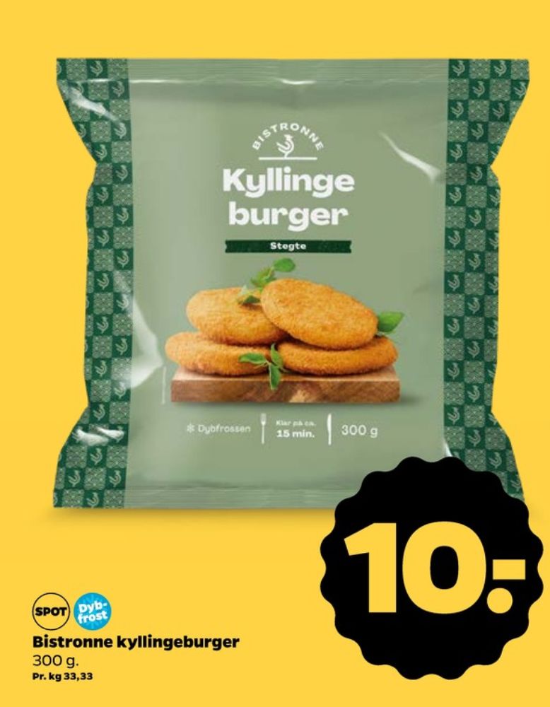 Bistronne, Kyllingeburger