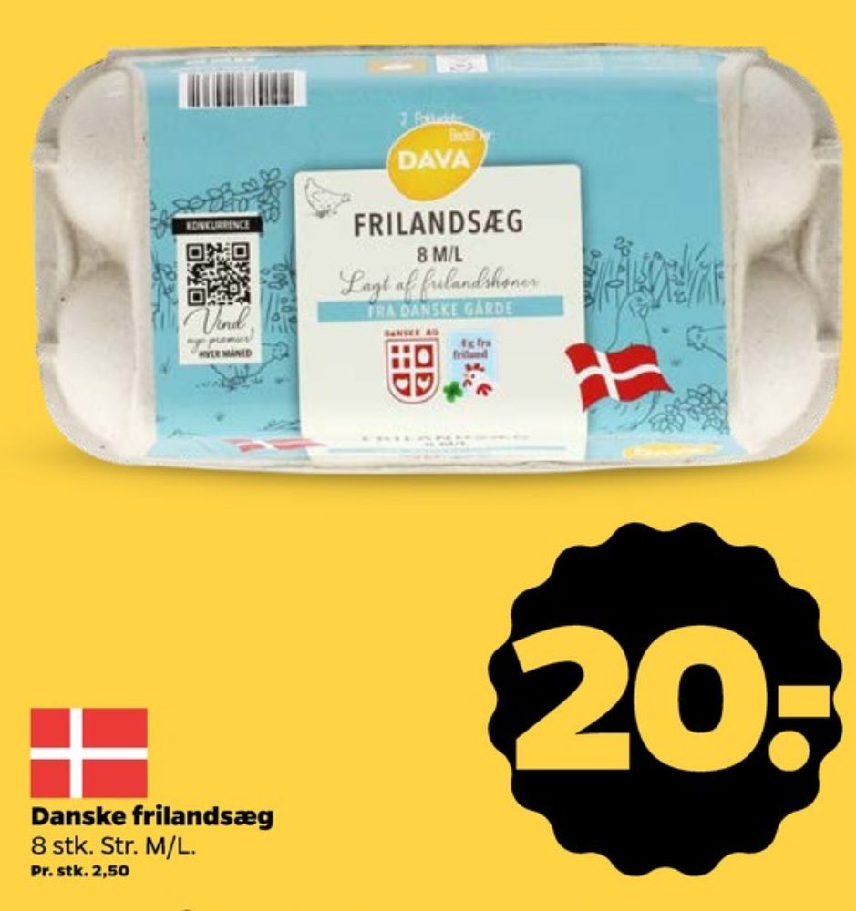 DAVA Foods, Frilandsæg S/M/L