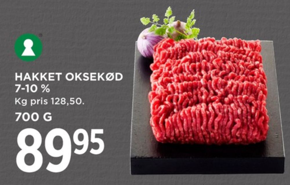 Hakket oksekød 7-10%
