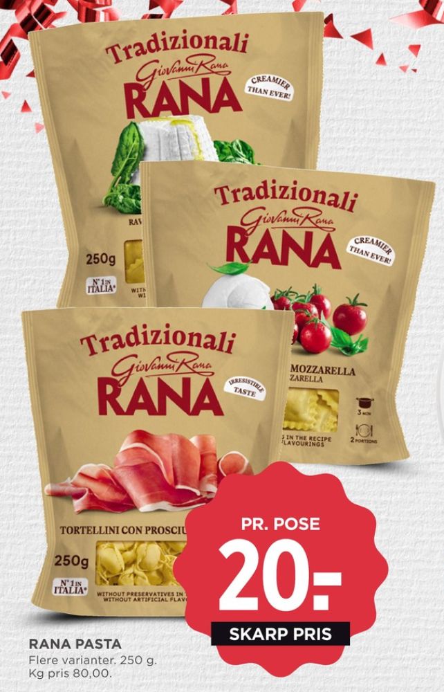 Rana, Tortellini con Prosciutto di Parma
