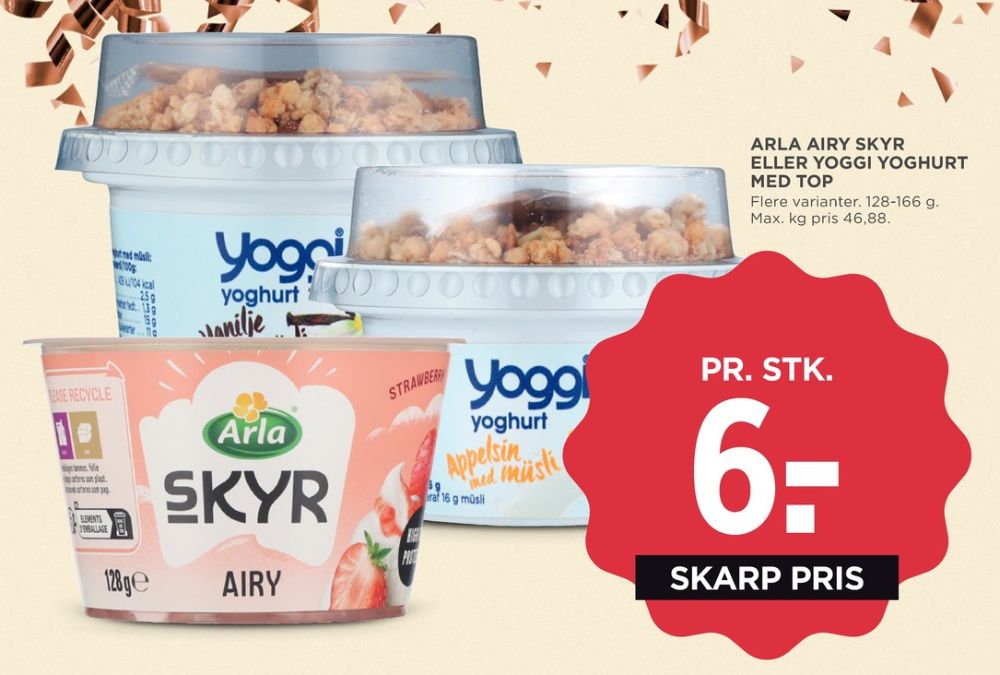 Yoggi, Yoghurt Vanilje Med Müsli Top