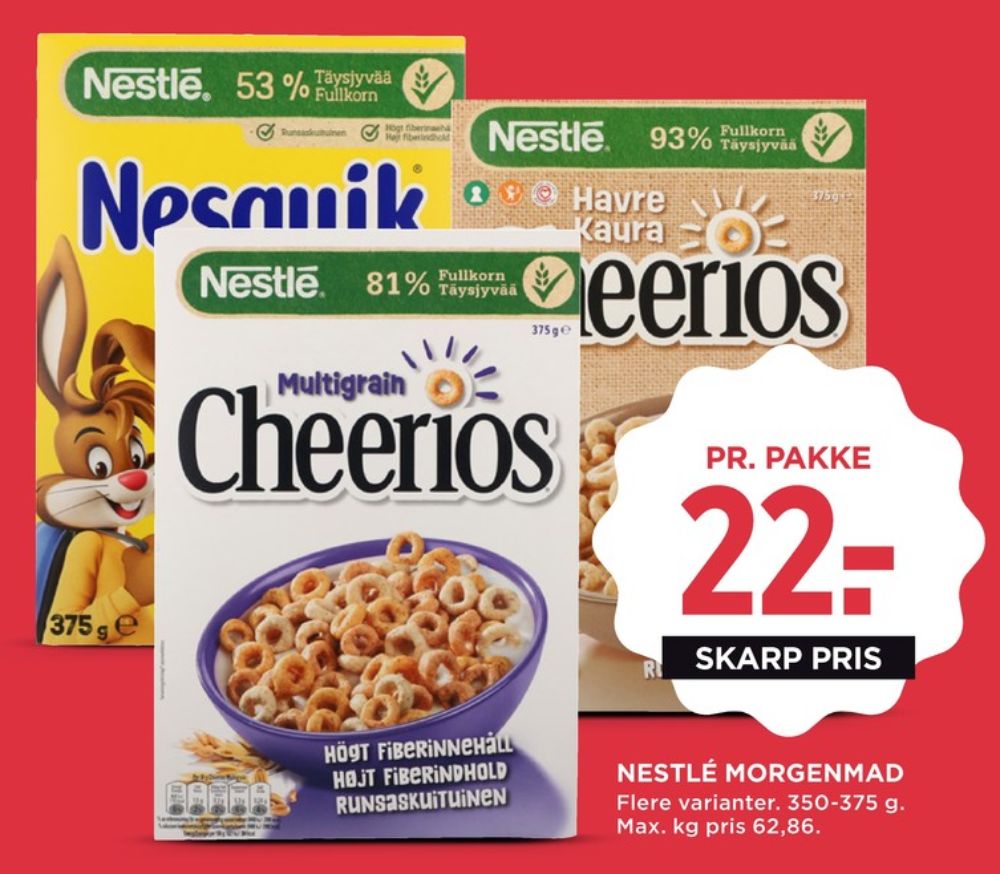 Nestlé Nesquik, Morgenmadsprodukt