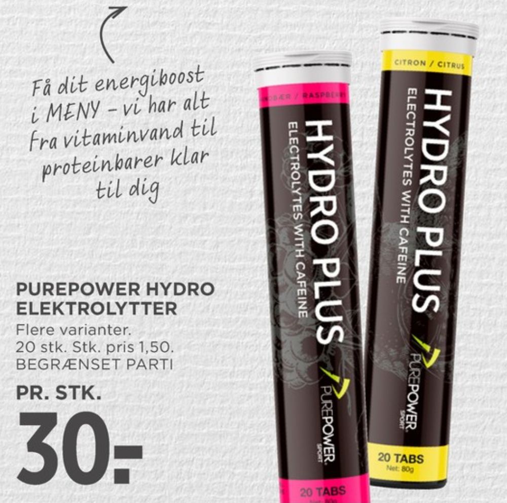 PurePower, Træningstilskud