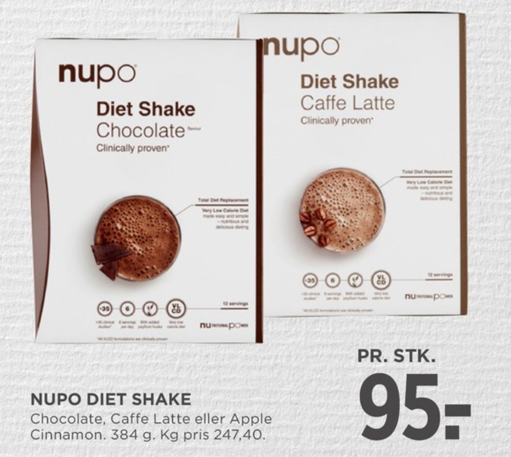 Nupo, Slankemiddel Diet Shake Caffe Latte