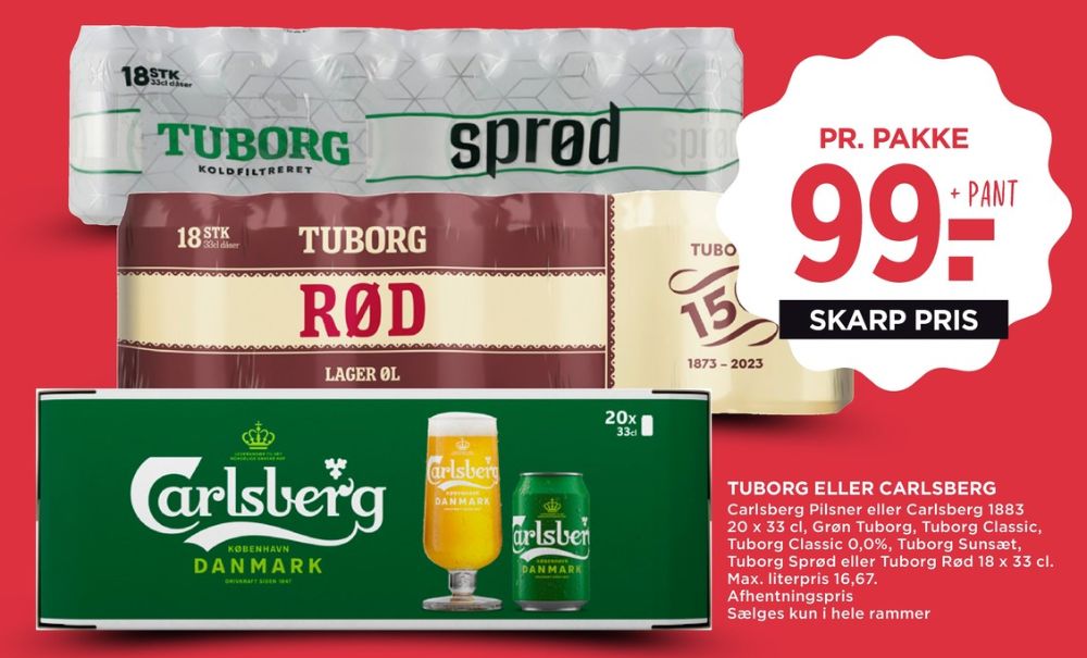 Tuborg Classic 0,0, Øl - Alkoholfri 18 pk.