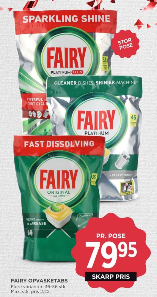 Fairy, Maskinopvask-tabs