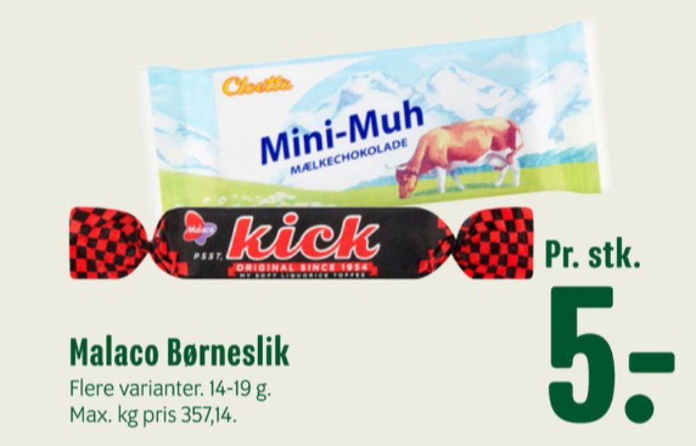 Cloetta Mini Muh, Chokoladebar