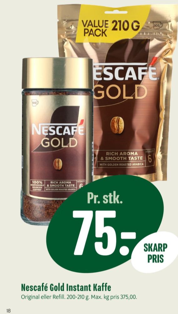 Nescafe Gold, Instant Kaffe