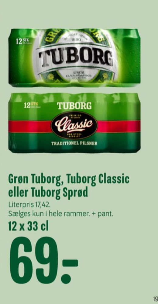 Tuborg Classic, Øl 12 pk.