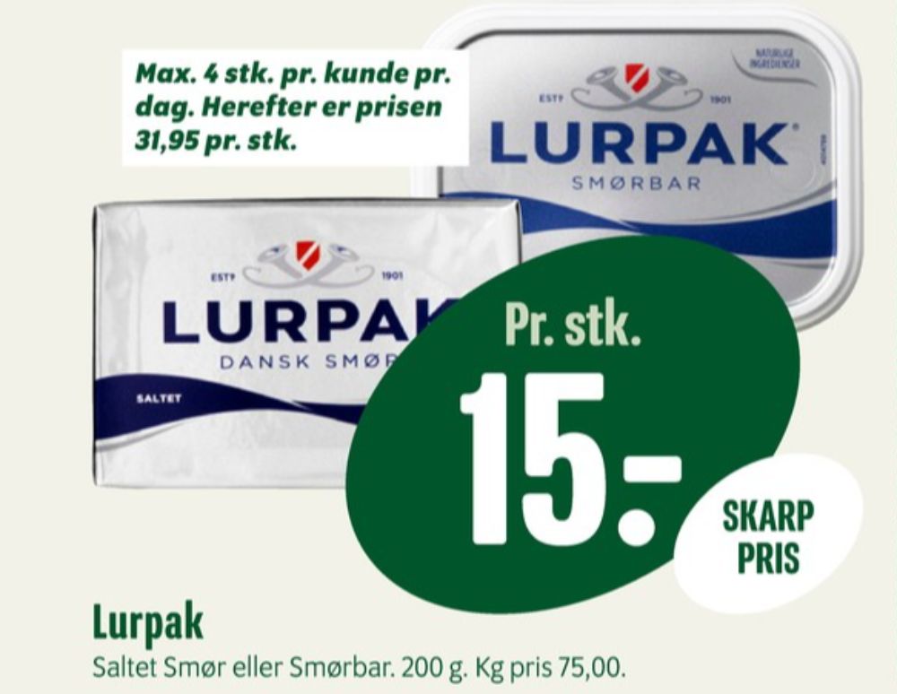 Lurpak, Smørbar