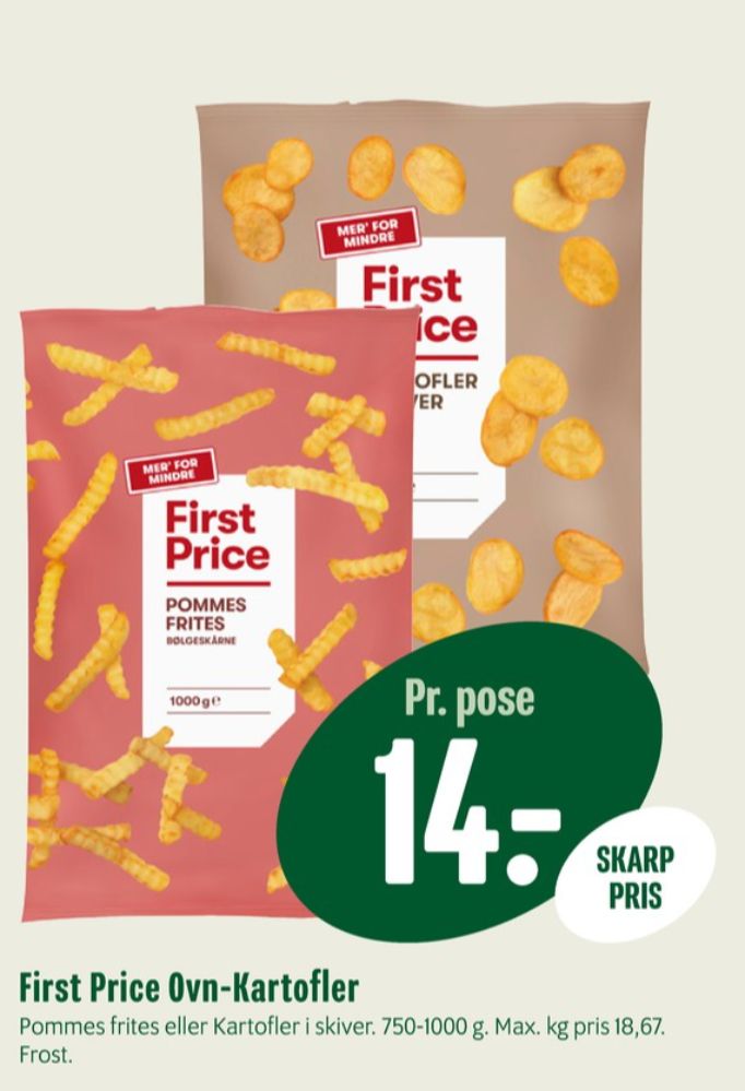 First Price, Pommes Frites Bølgeskårne