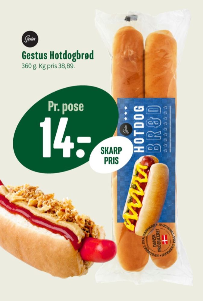Gestus, Hotdogbrød