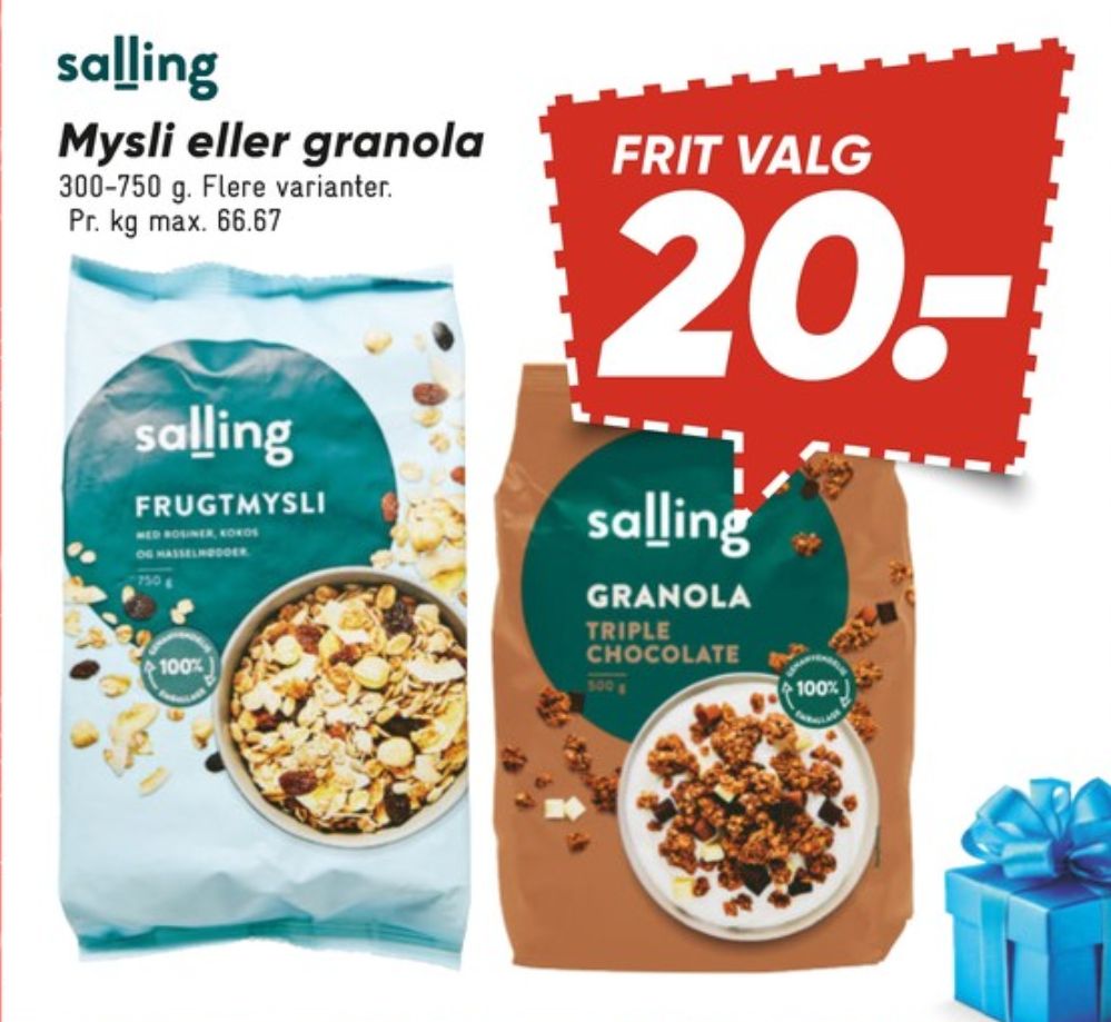 Salling, Frugtmüsli
