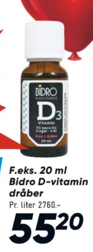 Bidro, Vitaminer