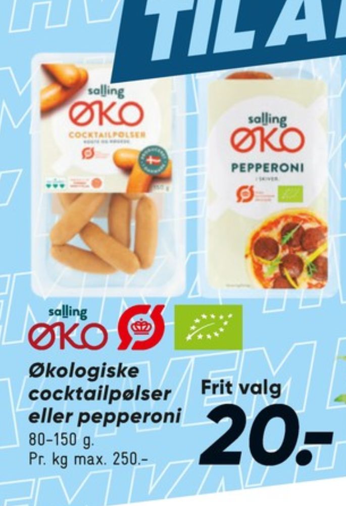Salling ØKO, Cocktailpølser