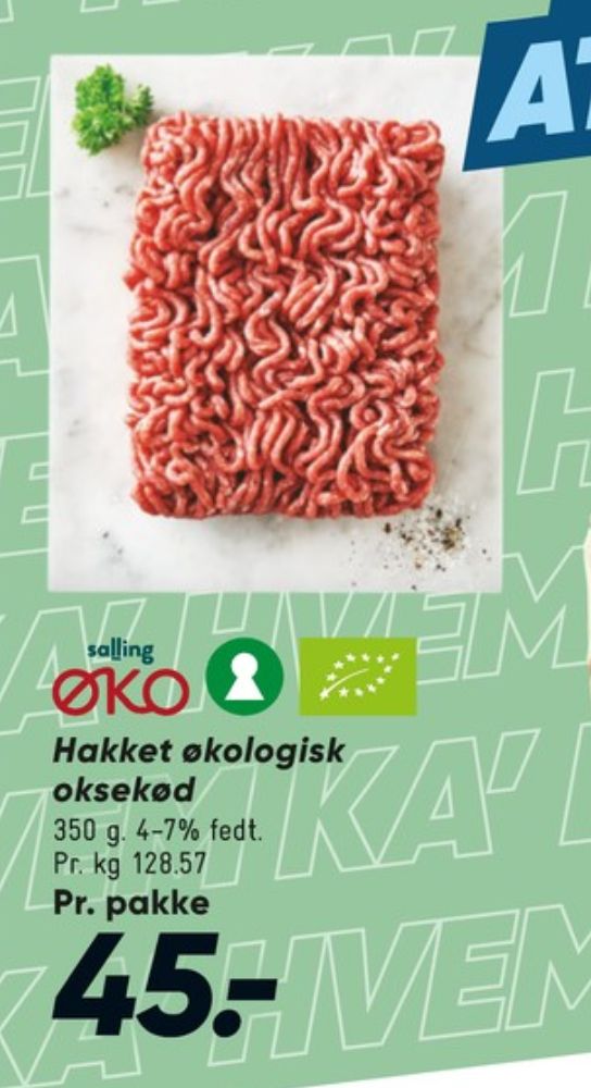 Salling ØKO, Hakket oksekød 4-7%
