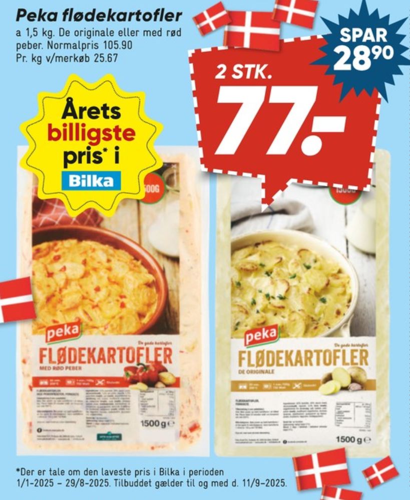 Peka, Flødekartofler med peberfrugt