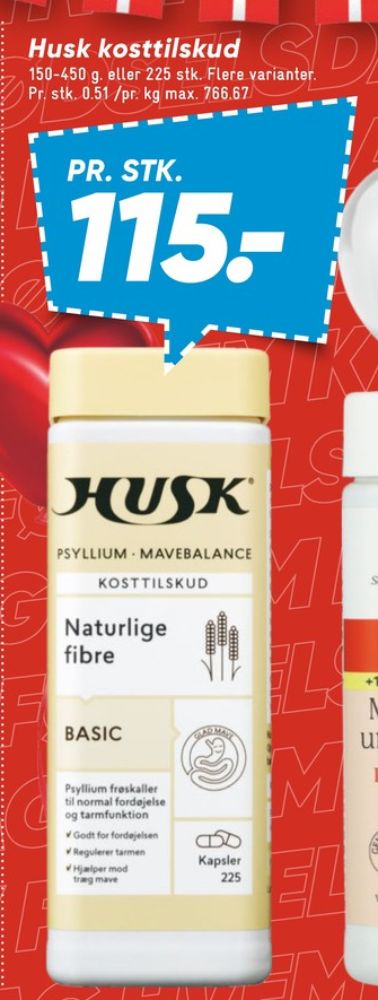 Husk, Kosttilskud