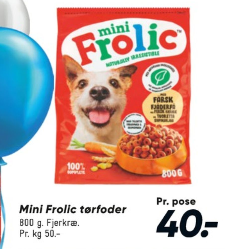 Frolic, Hundefoder