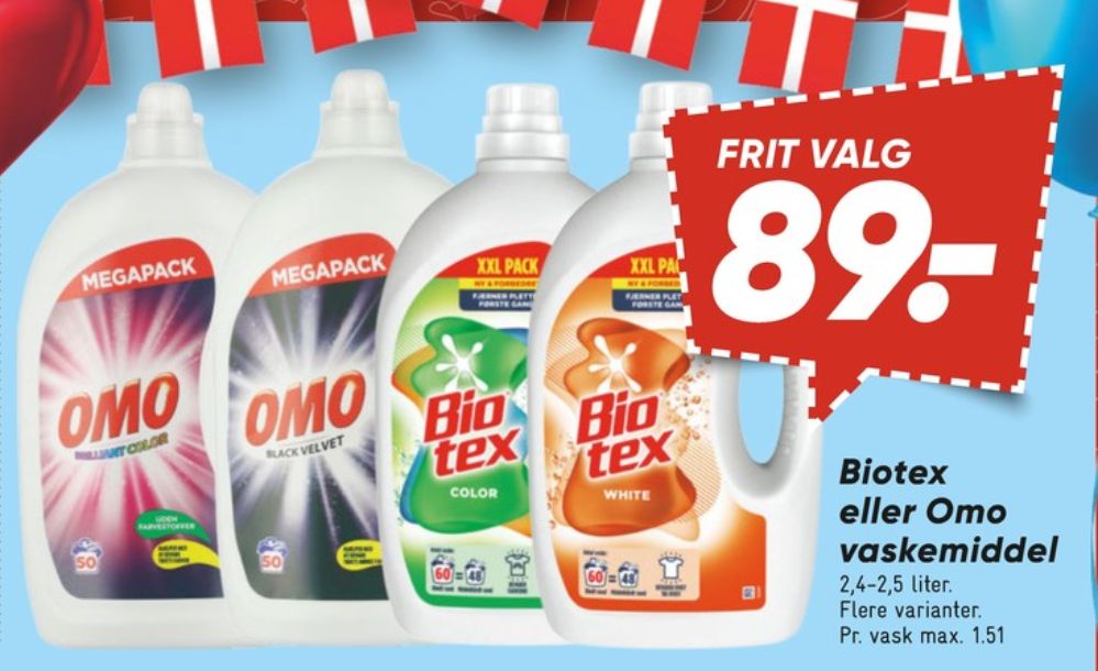 Biotex, Vaskemiddel-flydende