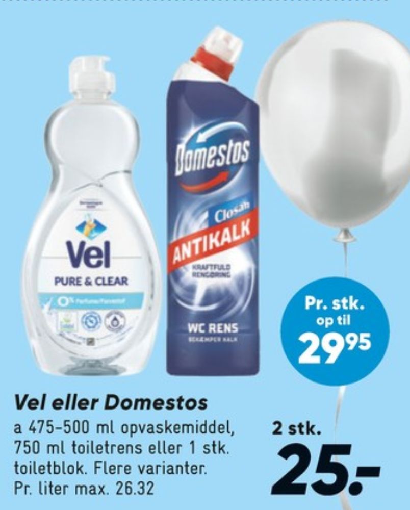 Vel, Opvaskemiddel