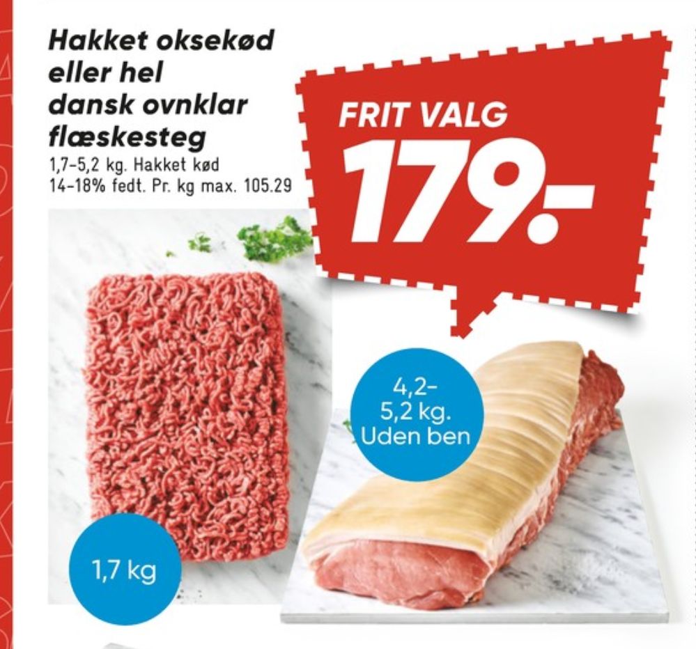 Hakket oksekød 14-18%
