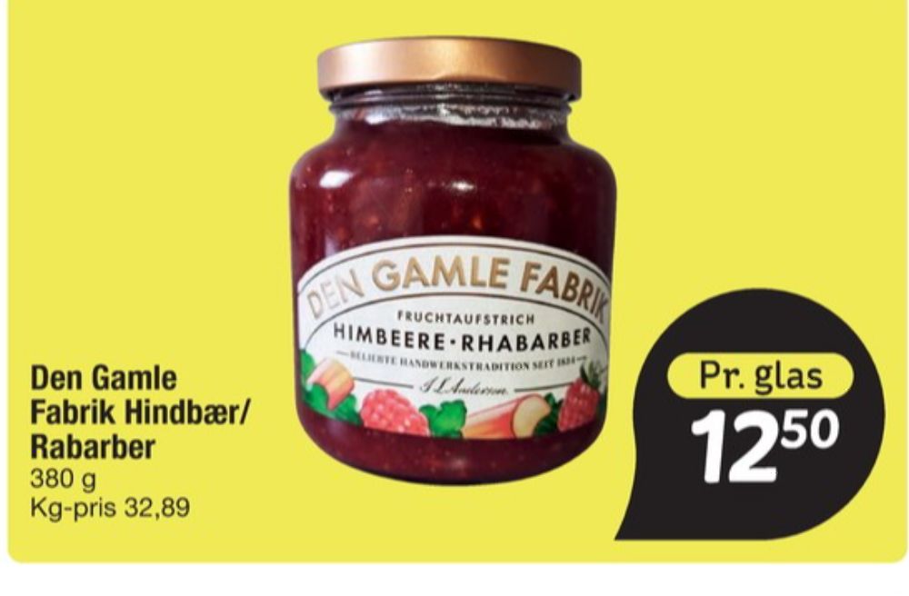 Den Gamle Fabrik, Hindbær/Rababermarmelade