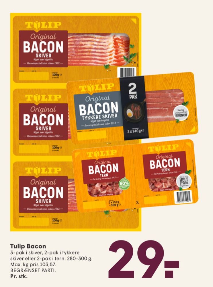 Tulip, Bacontern
