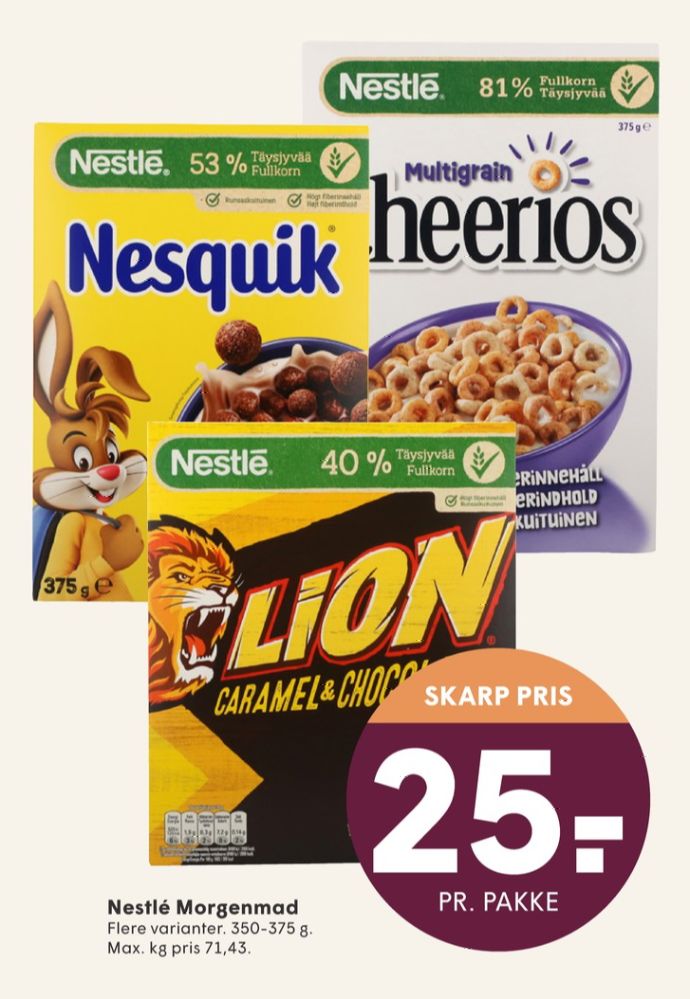 Nestlé Nesquik, Morgenmadsprodukt