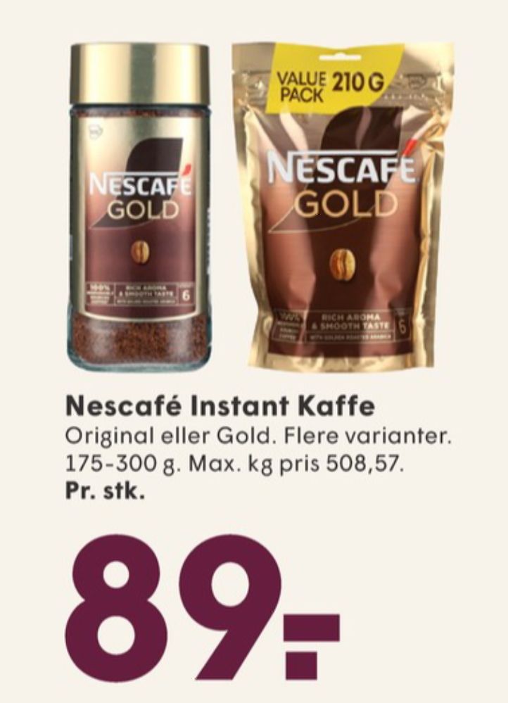 Nescafe Gold, Instant Kaffe