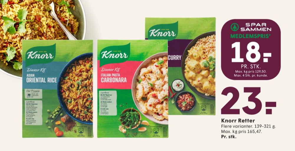 Knorr Dinner Kitt, Asian Chicken Curry