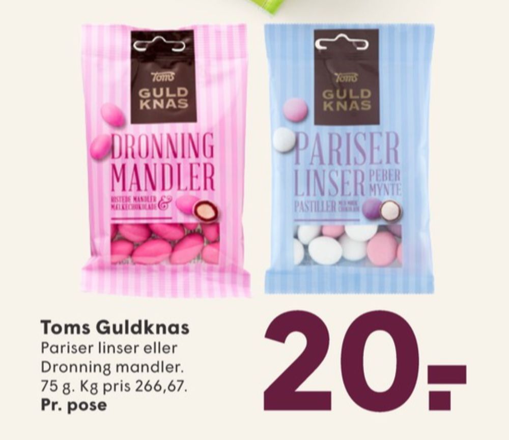 Toms Guldknas, Dragée Pariserlinser