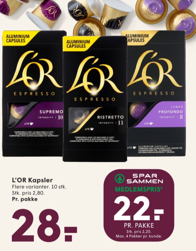 LOR Espresso Ristretto, Kaffekapsler