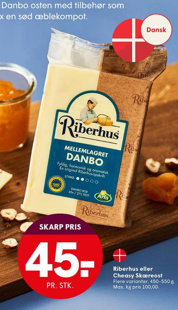Riberhus, Skæreost Danbo Mellemlagret