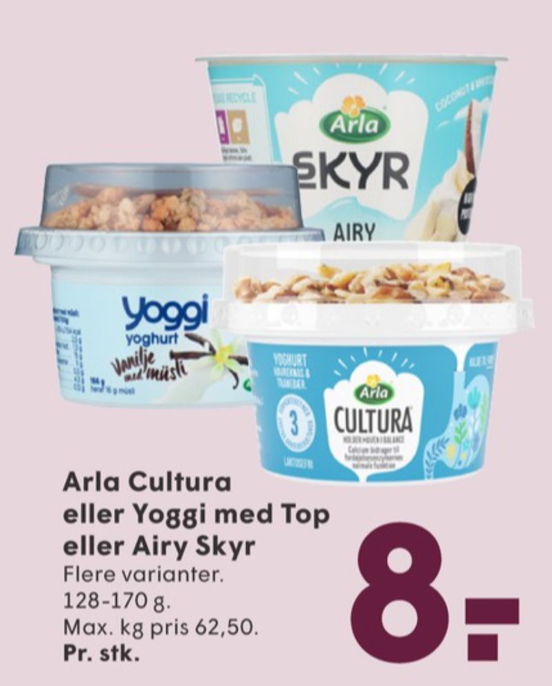 Yoggi, Yoghurt Vanilje Med Müsli Top