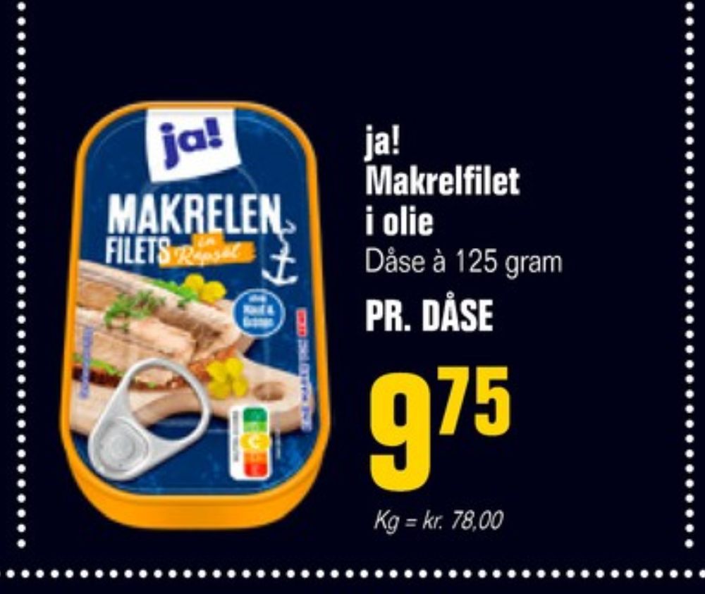 ja!, Makrelen Filets in Rapsöl